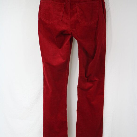 Chaps Women's Dark Tart Red Corduroy Pants, Size 8P, Slimming Fit NEW - Picture 5 of 10